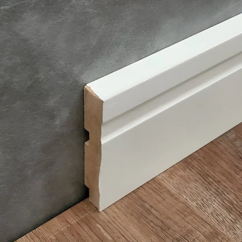 Zocalo Mdf  15mm X 80mm X 2750mm- [venta X Unid.] Ziba Blanco