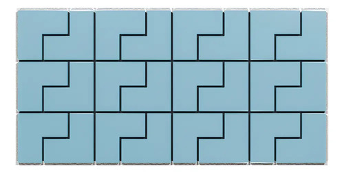 Travia Revestimiento Pared Indrainox (caja 1m2 = 24 Unidad) Celeste