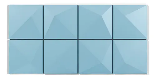 Verona Bisel En Punta Pared Indrainox (caja 1m2 = 24 Unidad) Celeste