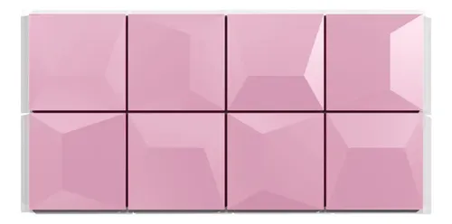Verona Bisel Recto Revestimiento Indrainox [1m2 = 24 Placas] Rosa