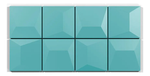 Verona Bisel Recto Revestimiento Indrainox [1m2 = 24 Placas] Turquesa