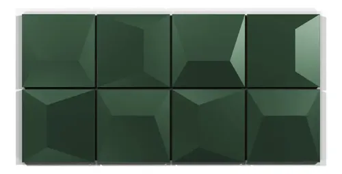 Verona Bisel Recto Revestimiento Indrainox [1m2 = 24 Placas] Verde