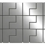 Imagen 1 de Travia Revestimiento Pared Indrainox (caja 1m2 = 24 Unidad) Acero Brillo