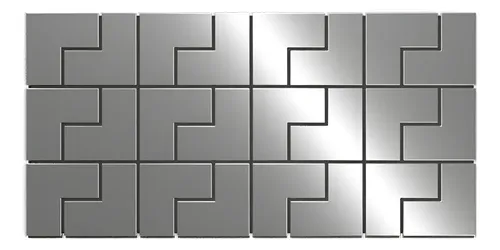 Travia Revestimiento Pared Indrainox (caja 1m2 = 24 Unidad) Acero Brillo