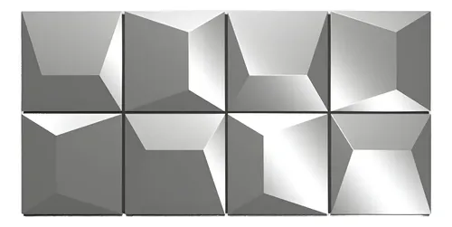 Verona Bisel Recto Revestimiento Indrainox [1m2 = 24 Placas] Brillo