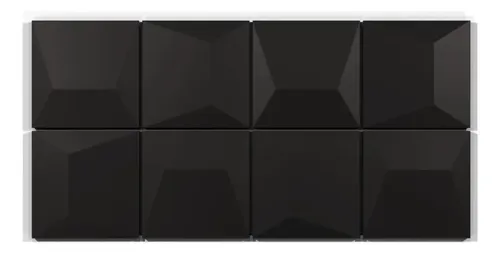 Verona Bisel Recto Revestimiento Indrainox [1m2 = 24 Placas] Negro