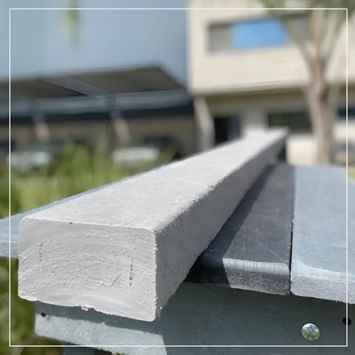 Madera Plastica 110mm X 60mm X 2450mm (14kg X Unidad) Gris