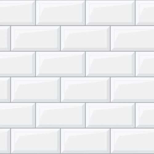 Ceramico Subway 7,5 X 15- Negro / Blanco- [caja X 1m2] Blanco