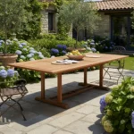 Imagen 1 de Mesa Fija Jardin Standart- 85x107x214cm Teca/ Angelin Natural Laqueado