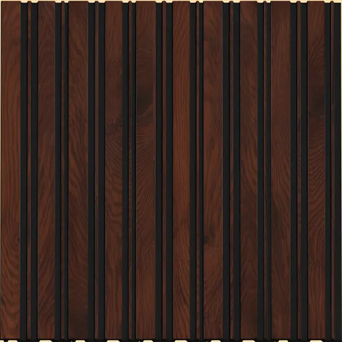 Rev. Interior Acanalado Maxcore Eps 12mm- (venta X Unidad) Roble Miel Y Negro