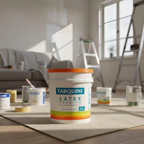 Pintura Látex Interior Exterior Lavable Alta Cobertura 20 L Blanco Tiza Mate