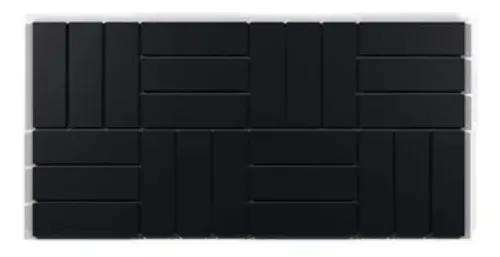 Siracusa - Pared Indrainox (caja 1m2 = 24 Unidades) Negro