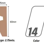 Imagen 2 de Zocalo Mdf Blanco 15mm X 60mm X 2750mm- [pack 6 Unidades]