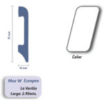 Imagen 3 de Zocalo Eps 14mm X 75mm X 2900mm- Max W [pack 6 Unid.] Europeo Blanco