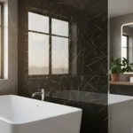 Imagen 3 de Porcelánico Pulido Marquina Vetas Doradas 74,5x74,5 Cm Rect. Marquinia Vetas Doradas