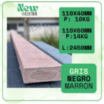 Imagen 3 de Madera Plastica 110mm X 40mm X 2450mm (10 Kilos X Unidad) Gris