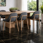 Imagen 3 de Porcelanico Importado Cedasa 56x113 [caja X 2,53m2] Marquinia Vetas Doradas