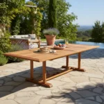 Imagen 3 de Mesa Fija Jardin Standart- 85x107x214cm Teca/ Angelin Natural Laqueado
