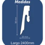 Imagen 4 de Zocalos Fado 2da Generacion 20x58x2400mm [precio X Unidad] Monorial Oak