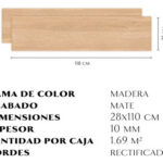 Imagen 4 de Porcelanato Cejatel Simil Madera 28x118cm [caja X 1.69m2] Botanic Palha Hd