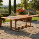 Imagen 4 de Mesa Fija Jardin Standart- 85x107x214cm Teca/ Angelin Natural Laqueado