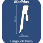 Imagen 5 de Zocalo Eps Fado 20 X 58 X 2400mm- Foliado [venta 6 Unid.] Moderna Oak