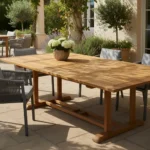 Imagen 5 de Mesa Fija Jardin Standart- 85x107x214cm Teca/ Angelin Natural Laqueado