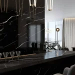Imagen 6 de Porcelánico Pulido Marquina Vetas Doradas 74,5x74,5 Cm Rect. Marquinia Vetas Doradas