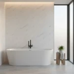Imagen 6 de Placa Pvc Simil Marmol 2,5mm X 1220mm X 2440mm Carrara Ice