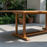 Imagen 7 de Mesa Fija Jardin Standart- 85x107x214cm Teca/ Angelin Natural Laqueado