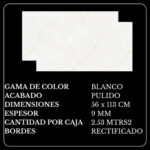 Imagen 7 de Porcelanico Importado Cedasa 56x113 [caja X 2,53m2] Cromo Pulido