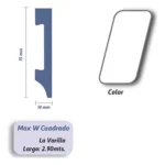 Imagen 8 de Zocalo Eps 14mm X 75mm X 2900mm- Max W [pack 6 Unid.] Cuadrado Blanco